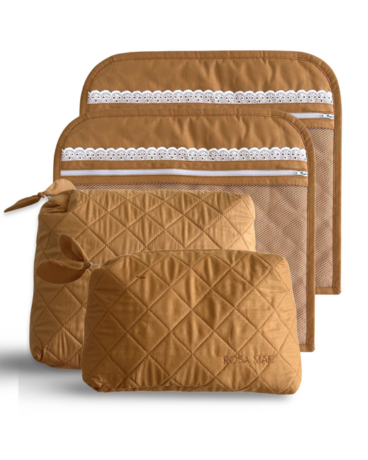 Travel / Hospital Bag Set in Mustard