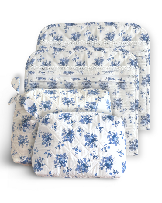 Travel / Hospital Bag Set in Blue Kiss