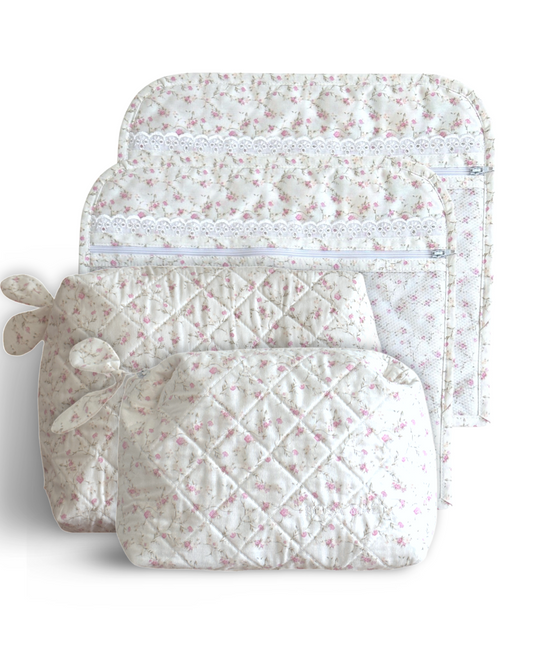 Travel / Hospital Bag Set in Pink Dream