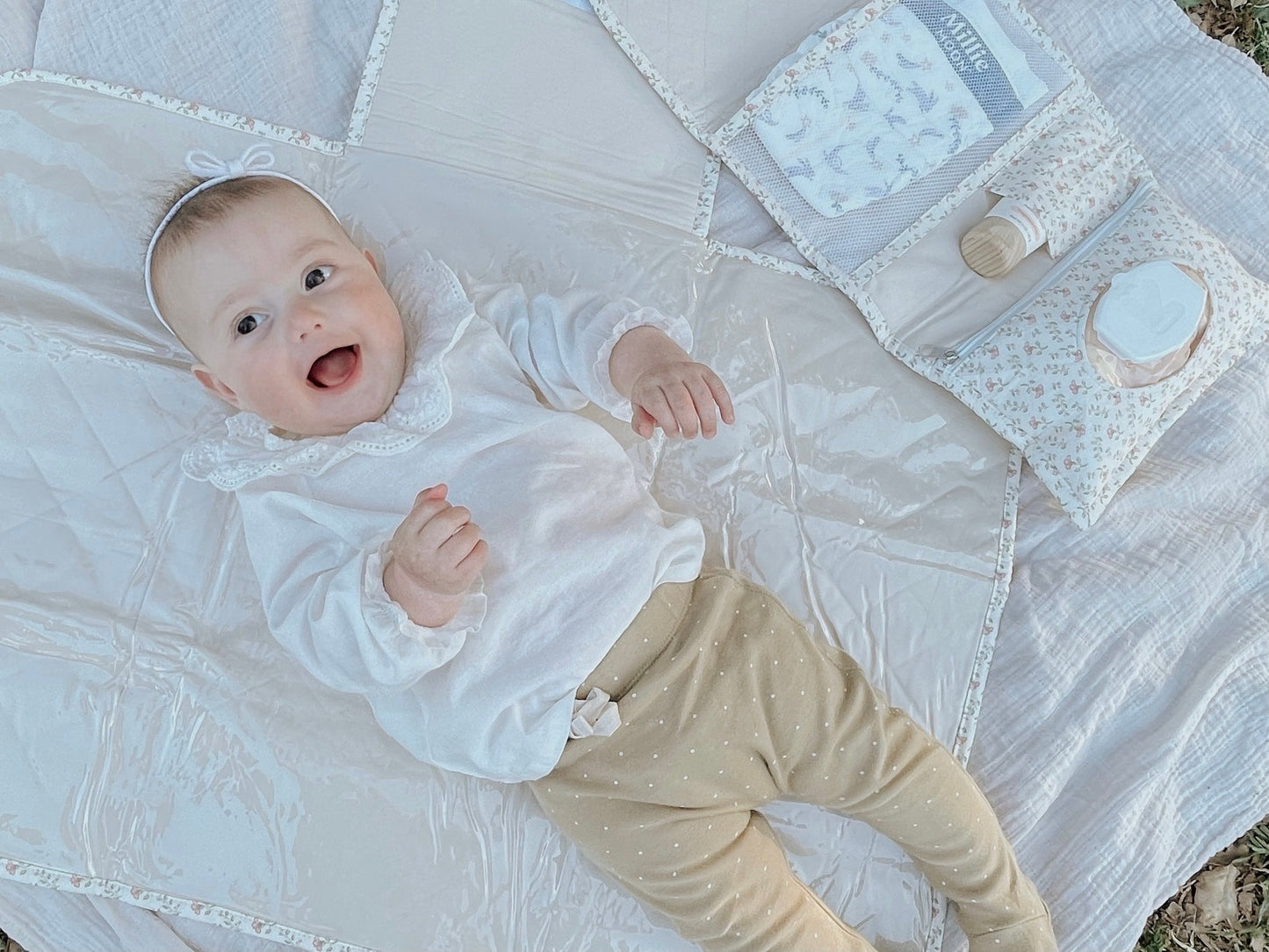Diaper Clutch in Pastel Pink Bloom