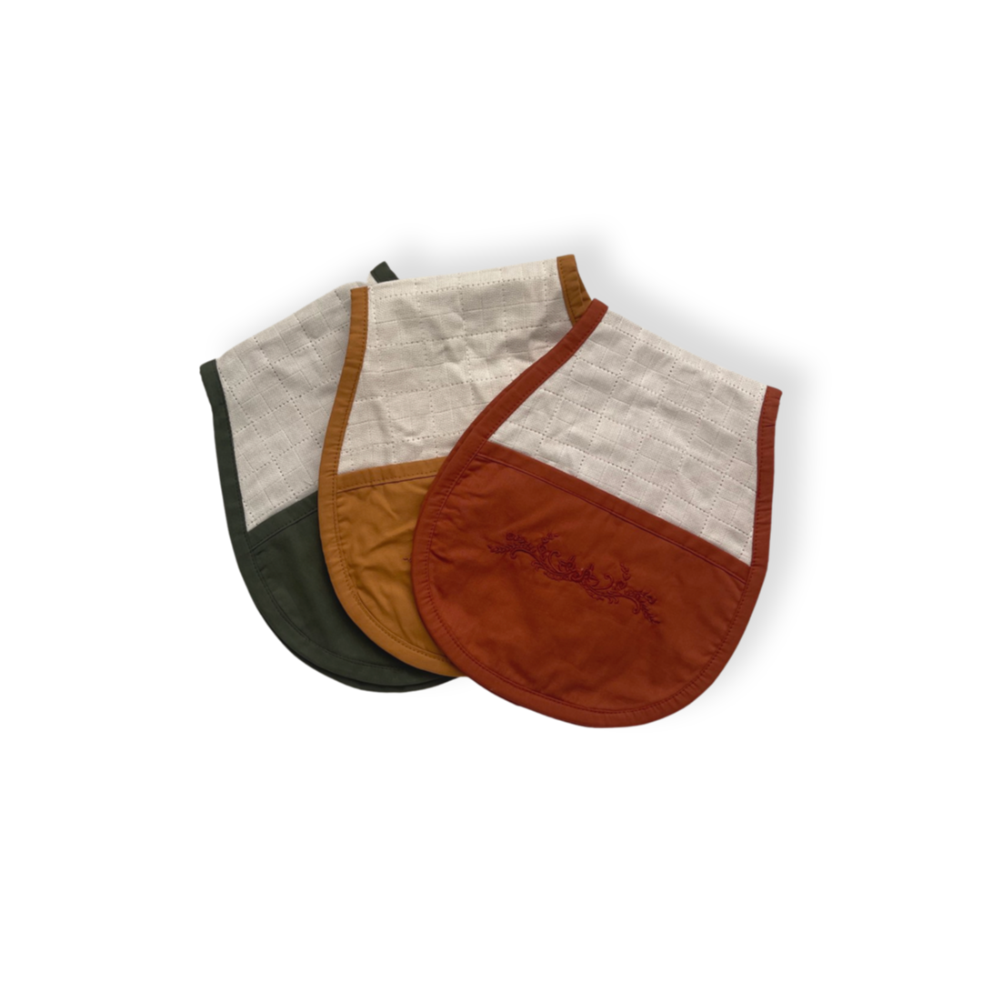 Burp Cloth in Olive Green