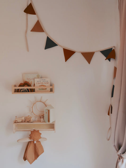Nursery Flag Garland in Earth Tones